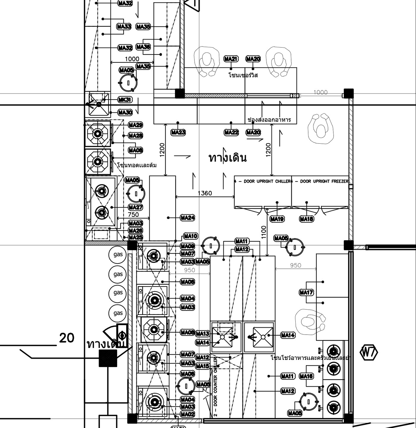 Restaurant kitchen design plan sample 1