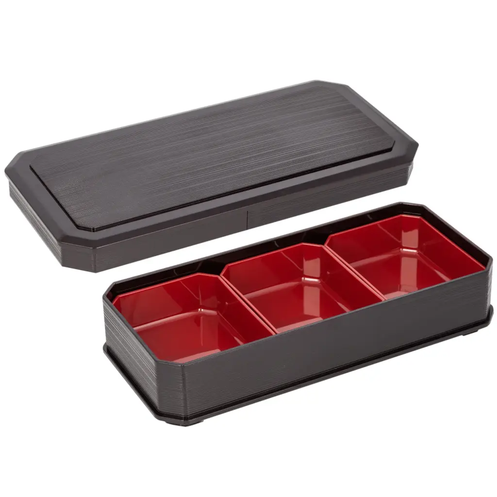 長角弁当箱 3 ッ切セット 11.25"