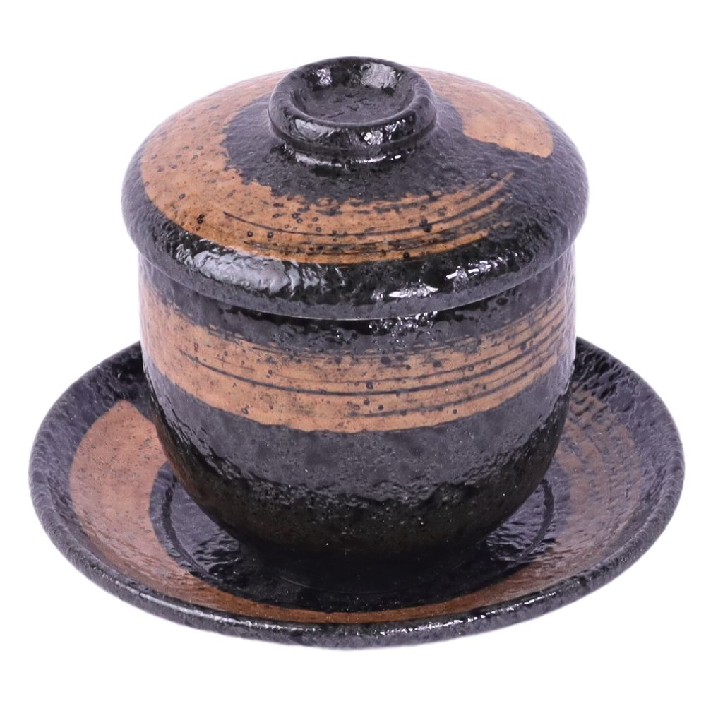 蒸し椀 120 ml (黒丸)