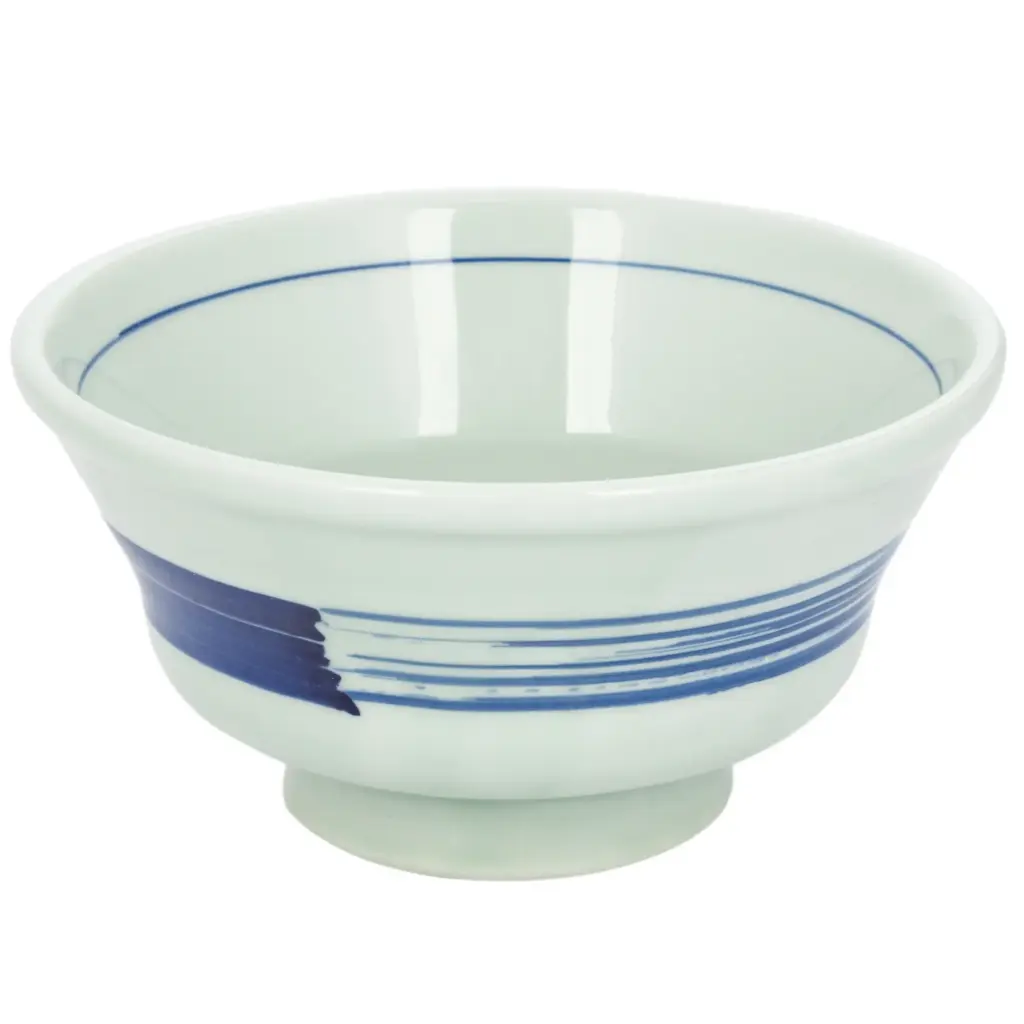 丼椀 6.5" (青い丸)