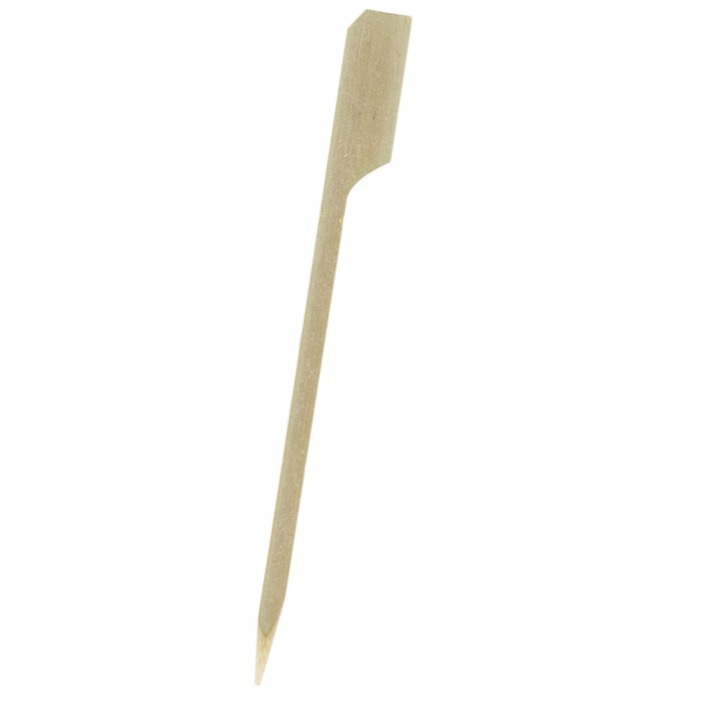 Flag Shaped Bamboo Skewers with Skin 12 cm (100 Pcs)