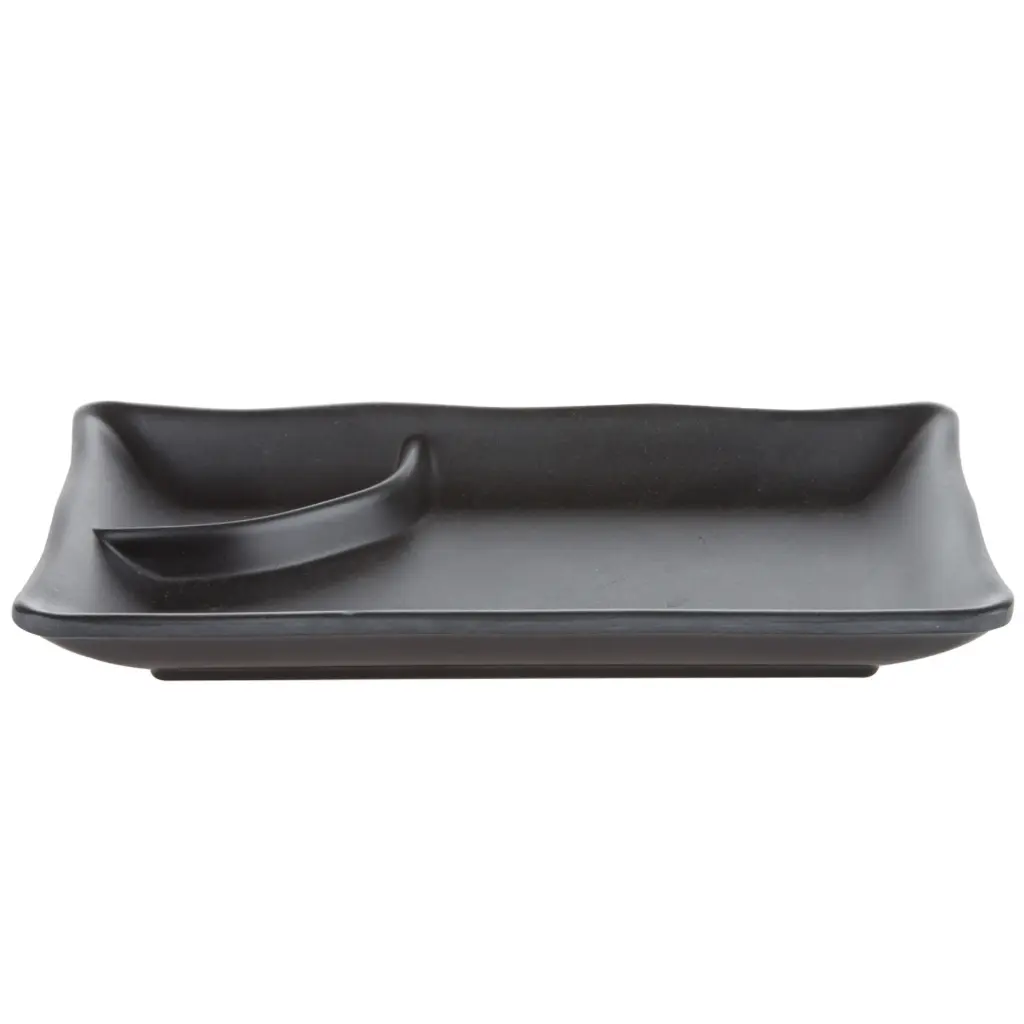 メラミン餃子皿 7.5" (ZEN SERIES, 黒)