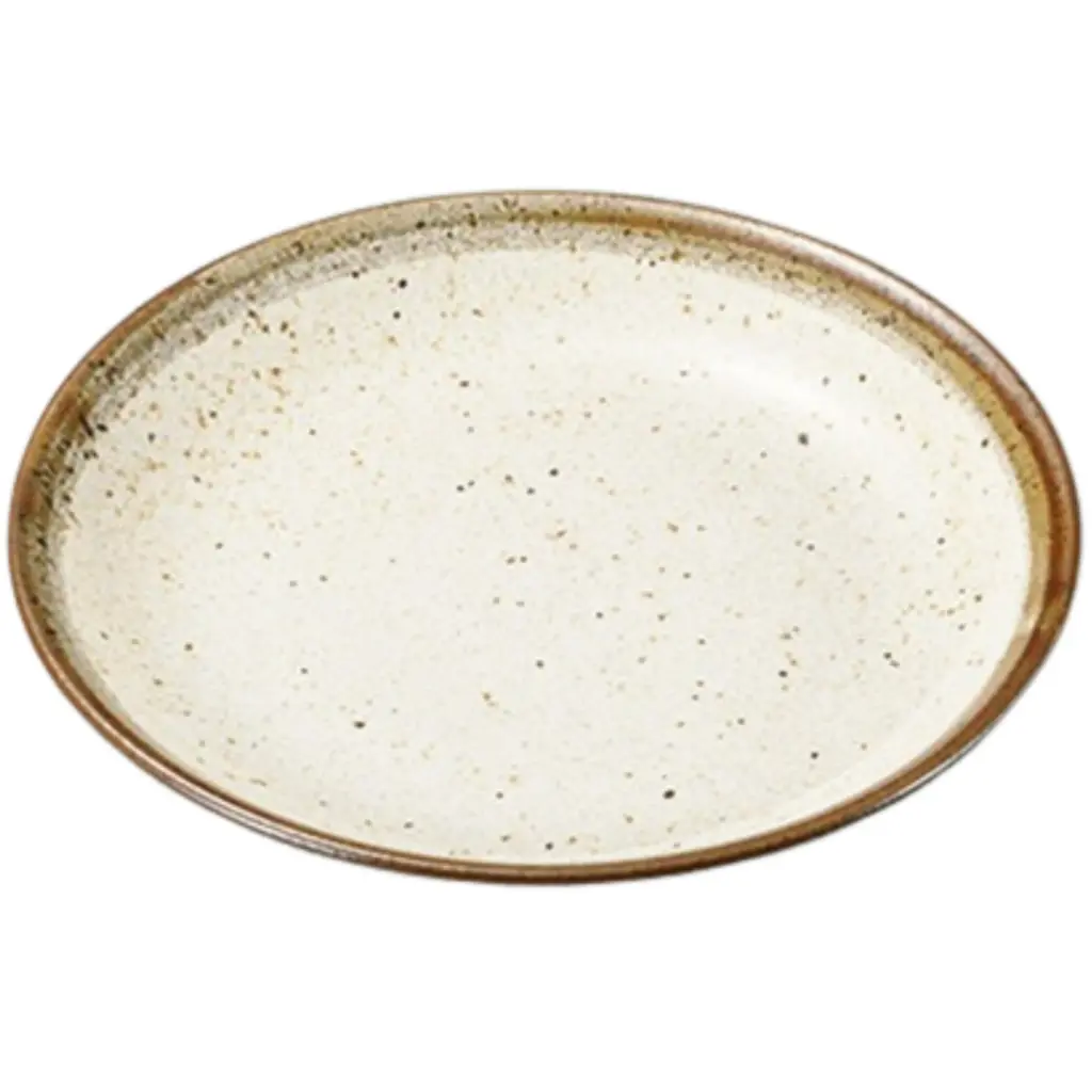 粉引ライン深口皿 10"
