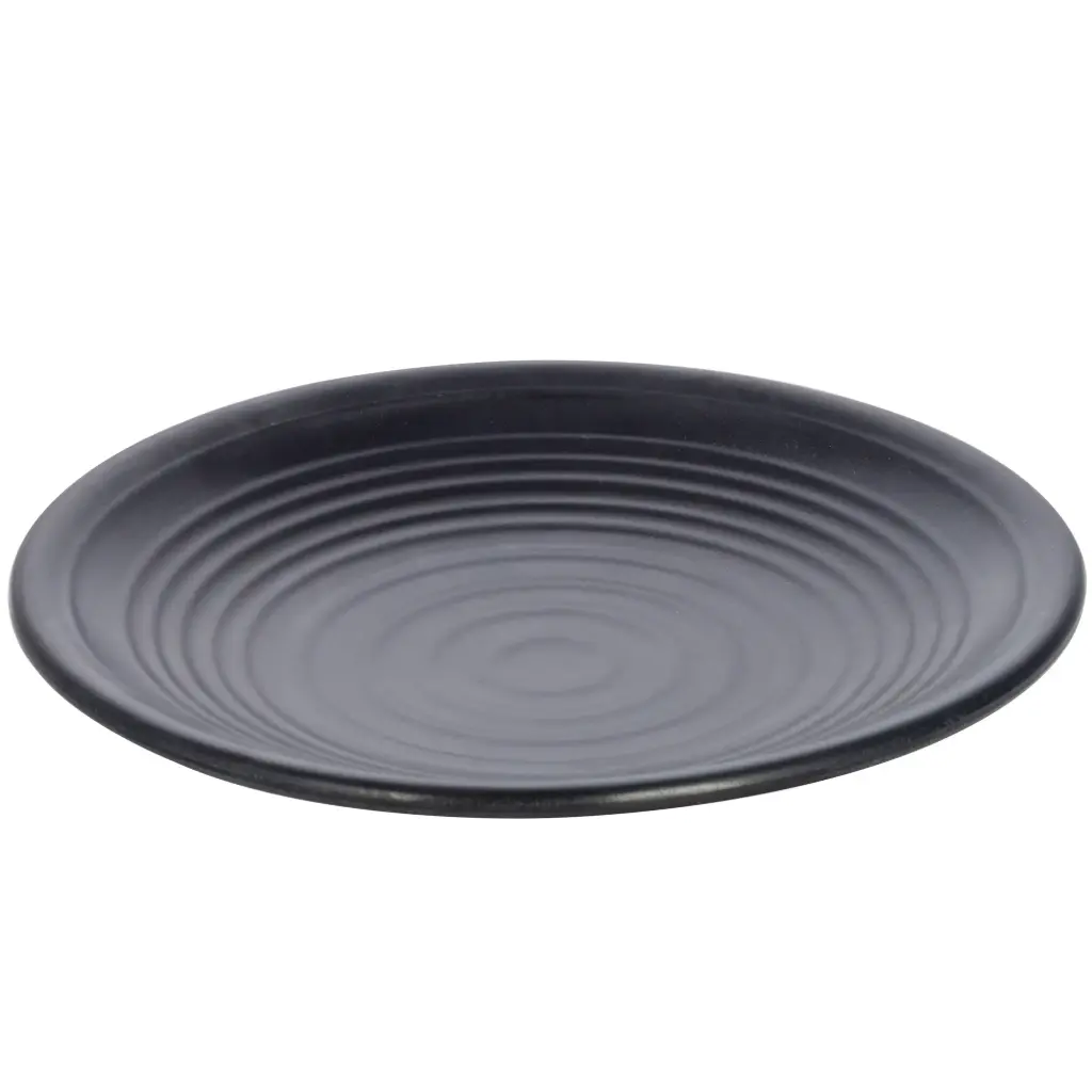Melamine Round Dish 6.5" (Zen Series, Black)