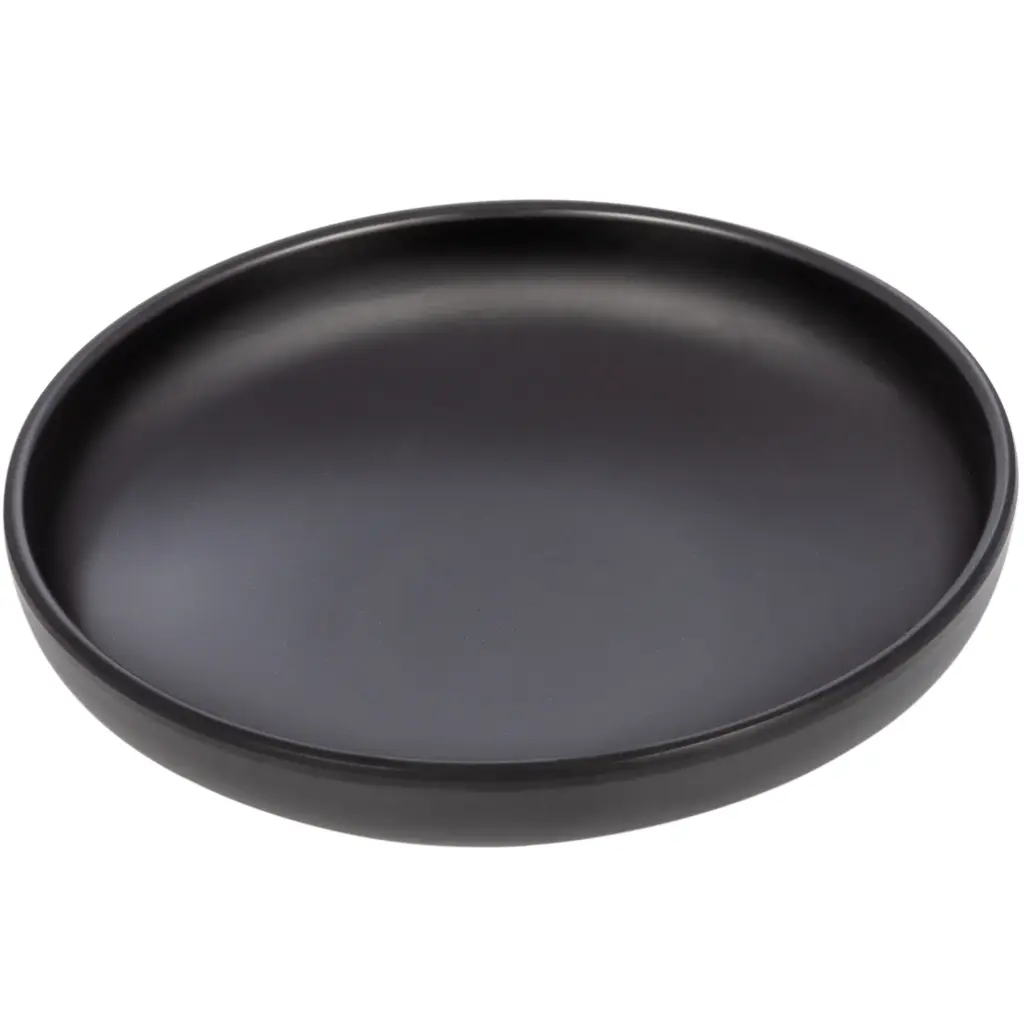 Melamine Round Reimen Plate 7.5" (Zen Series, Black)