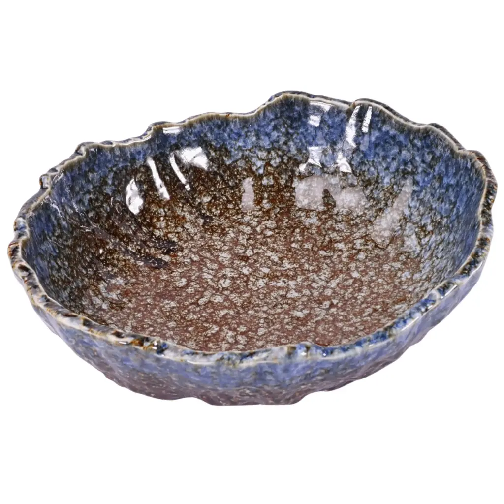 サラダ皿 11" (青溶岩)