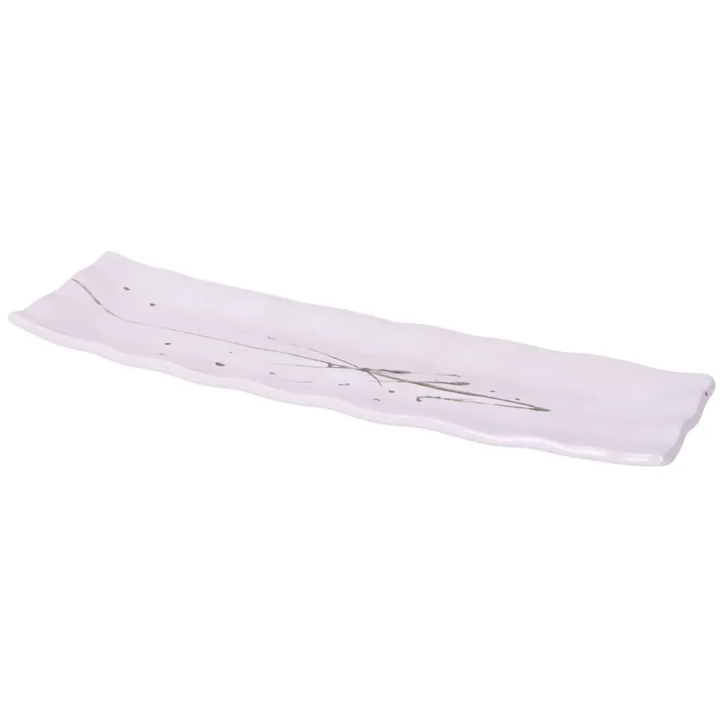 Shiromidare Hake Sanma Long Plate 12.5"