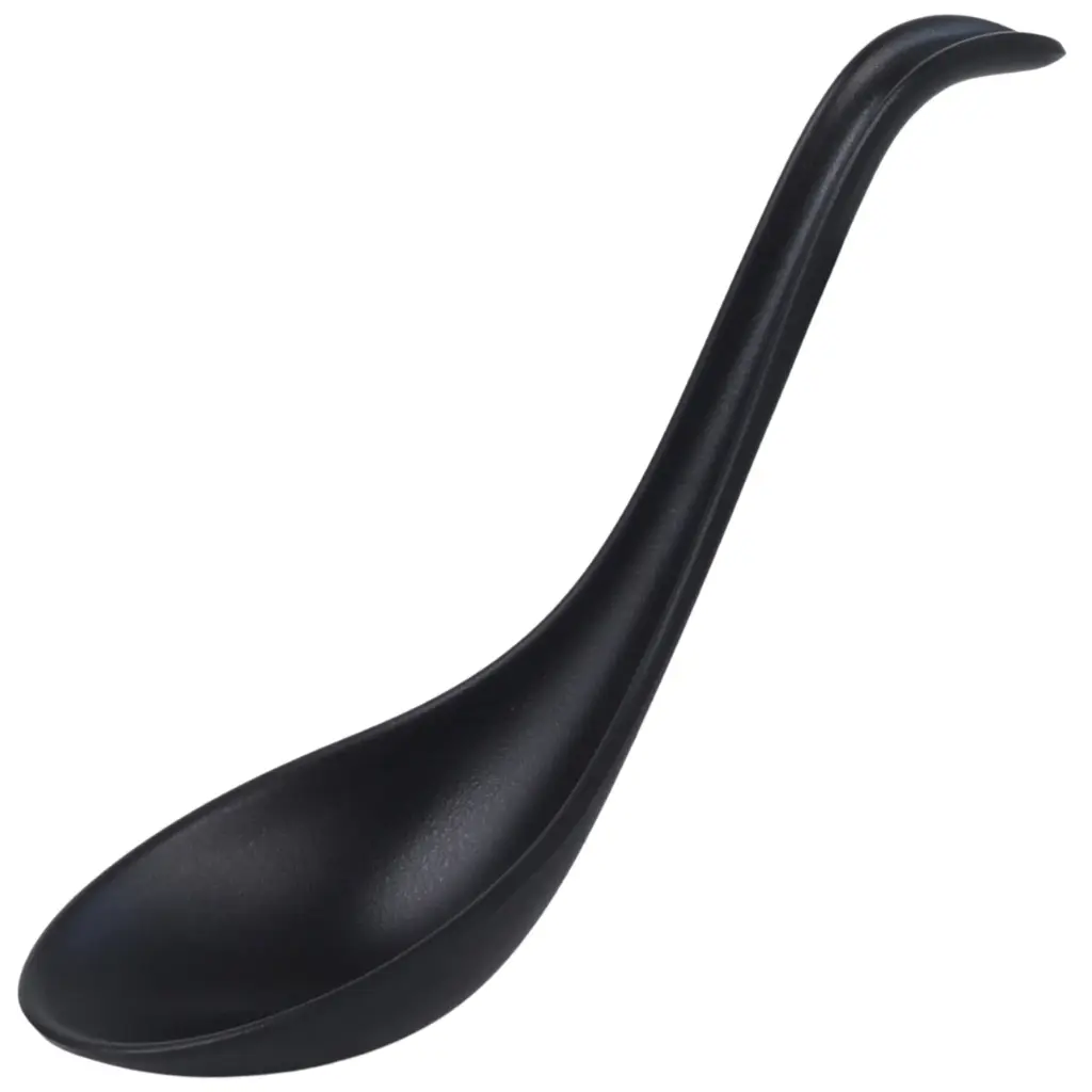 Melamine Soup Spoon 16.3x5.2 cm (Zen Series, Black)