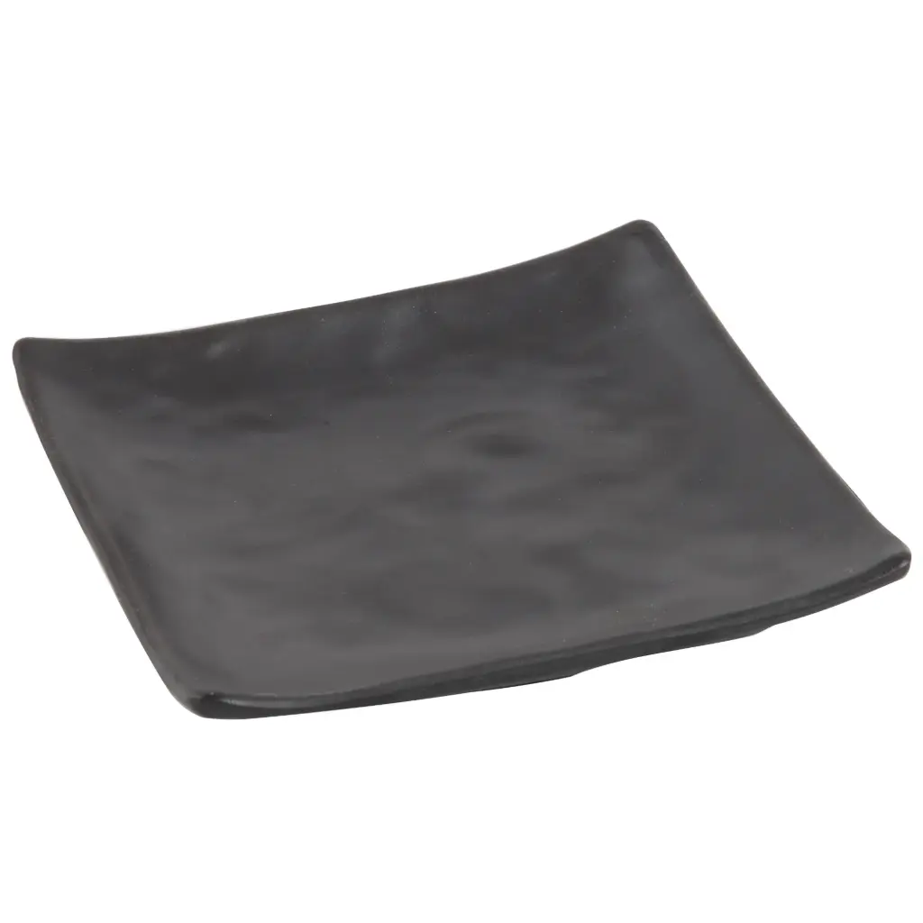 Melamine Square Plate 6" (Zen Series, Black)
