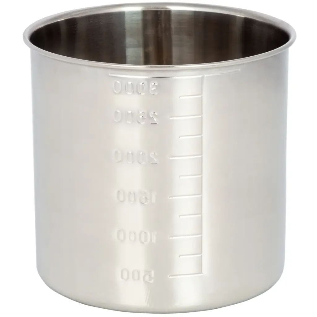 目盛付キッチンポット 16 cm 3000 ml (18-8)