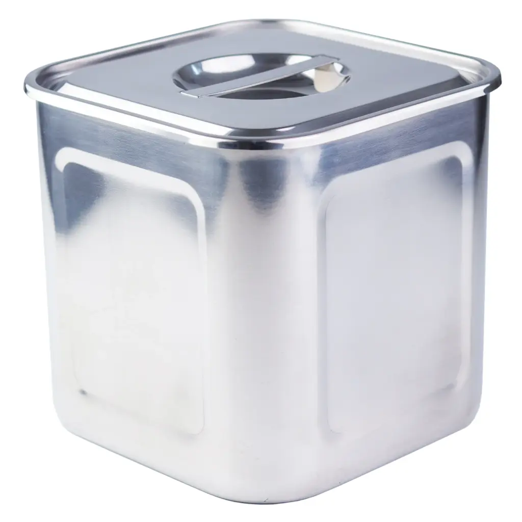 Stainless Steel Square Food Container 18 cm (18-8)