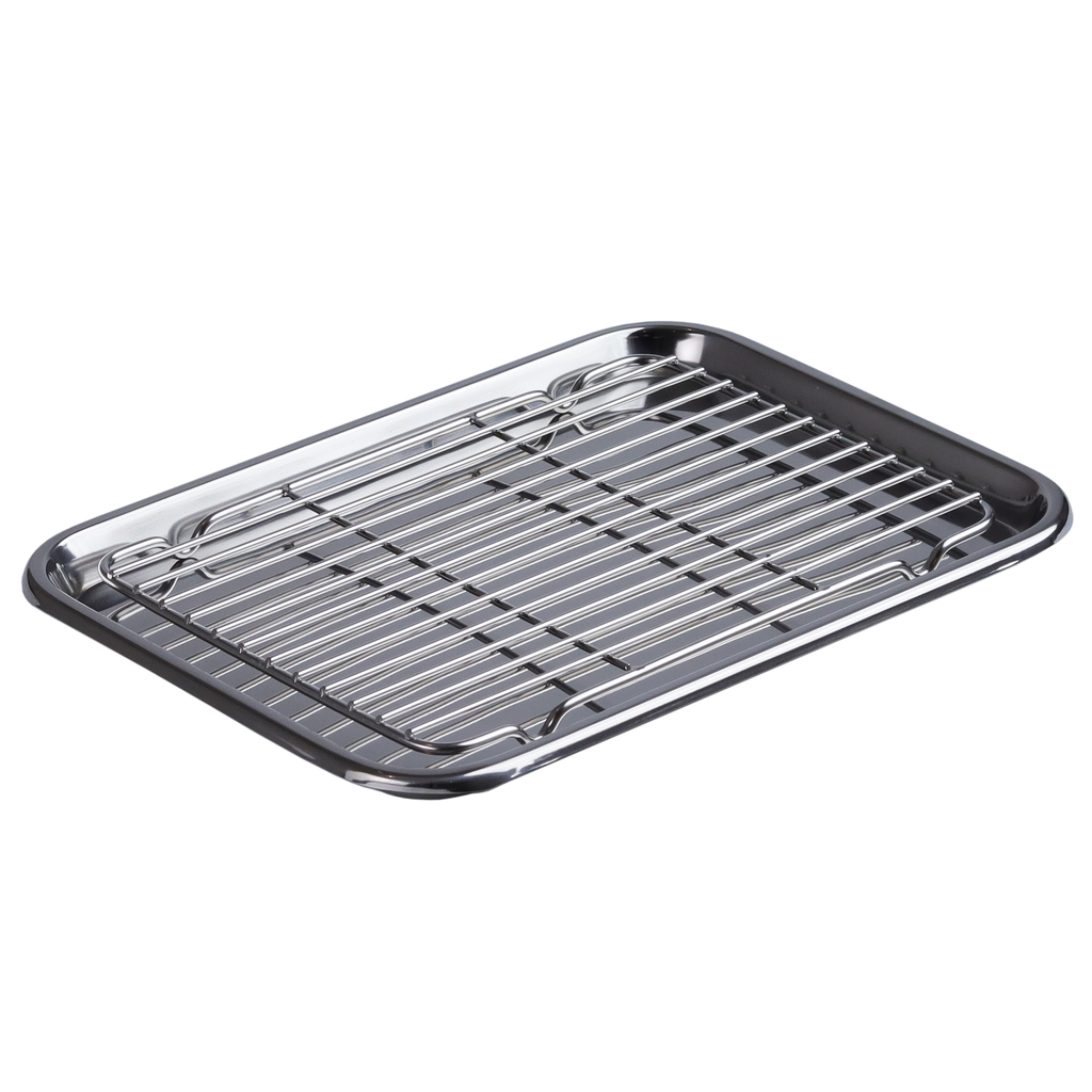 ステンレス浅型油切りバット 網付きセット 11" (18-8)