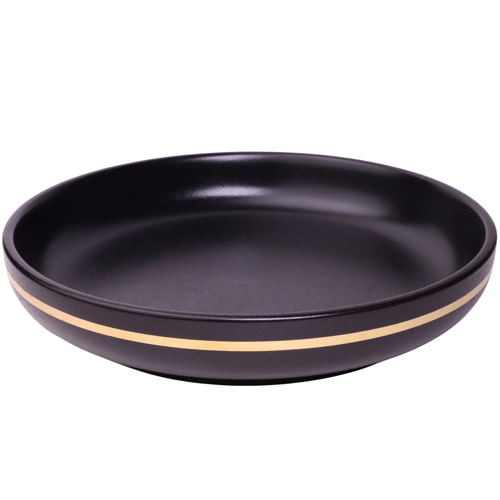 Sushi Oke Plate 8" (Gold Rim)