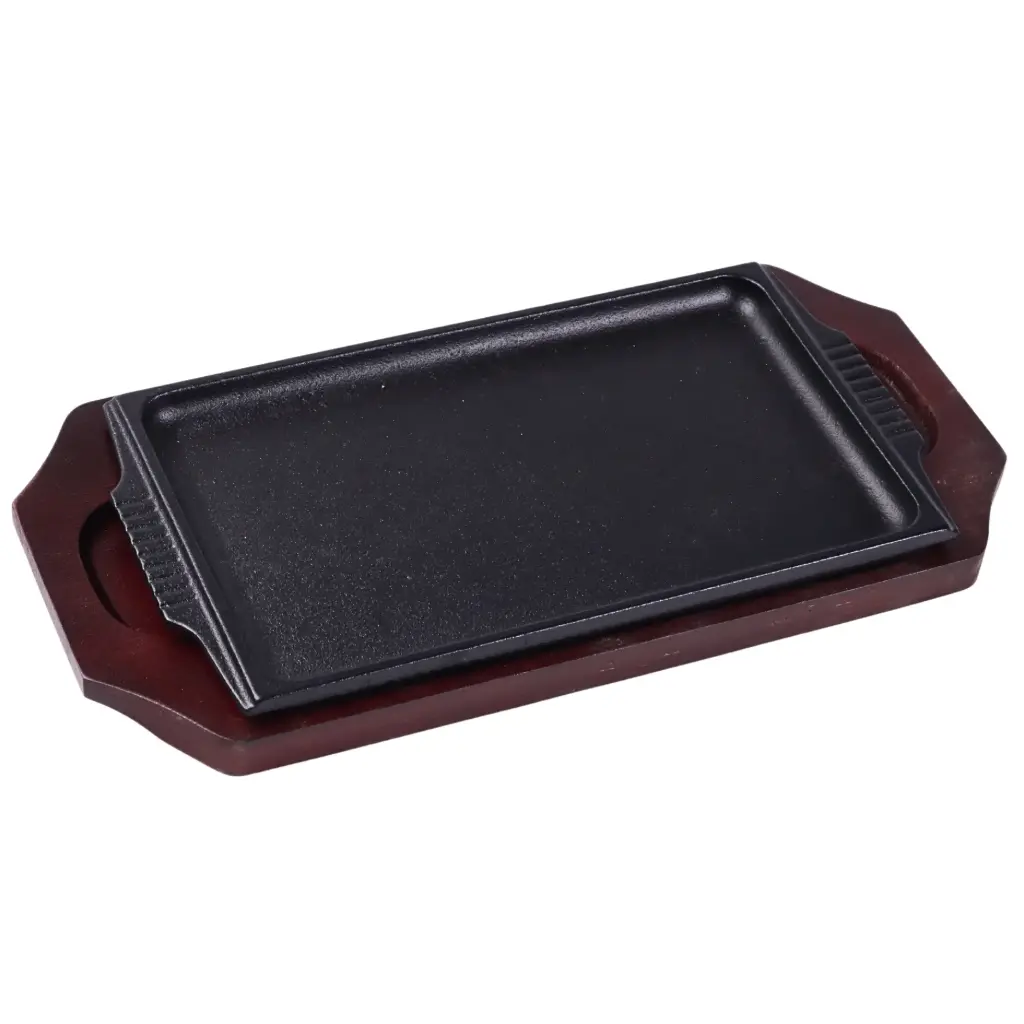 TOKIWA Cast Iron Rectangle Steak Plate 24x14 cm
