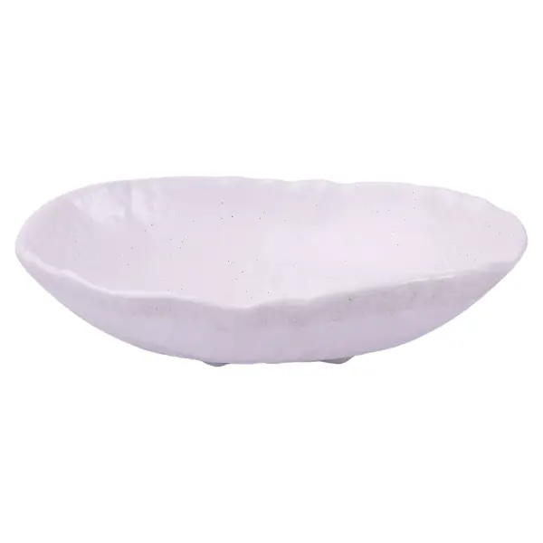 白釉四ツ足楕円鉢 8" (Limited Stock)