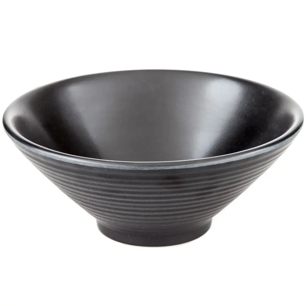 Melamine Wide Mouth Bowl 7" (Zen Series, Black)