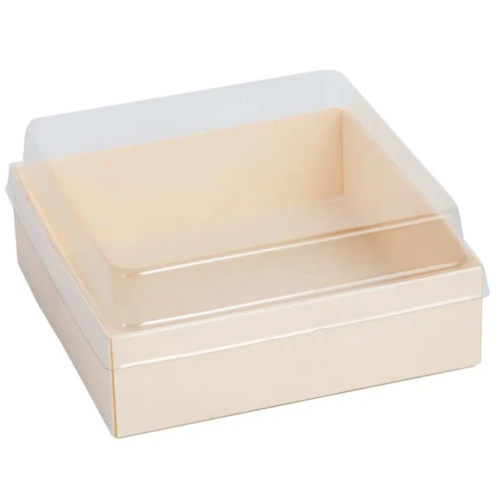 Disposable Wooden Square Box 14 cm (100 Sets)