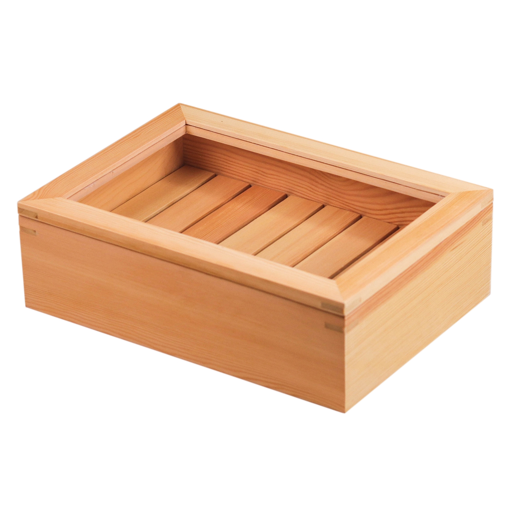 Wooden Neta Box with Clear Lid 31x22x10 cm (Fish Storage)