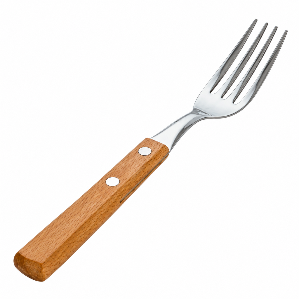 Wooden Handle Steak Fork