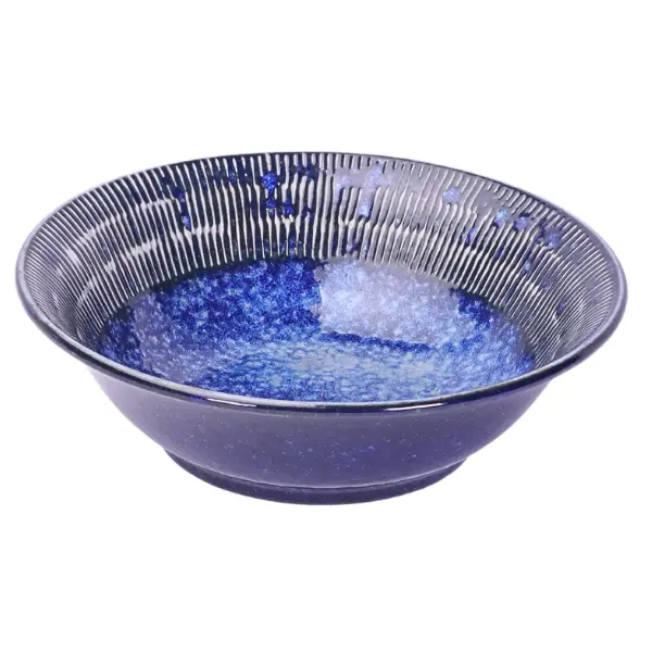 窯変紺トチリ浅鉢 6.5"