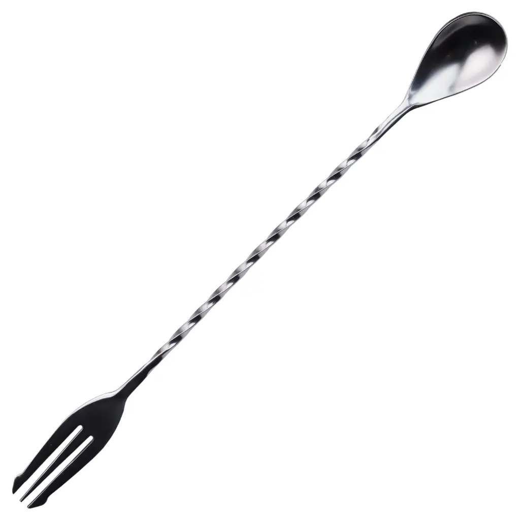 ツイストバースプーン フォーク付き 9" (18-8)