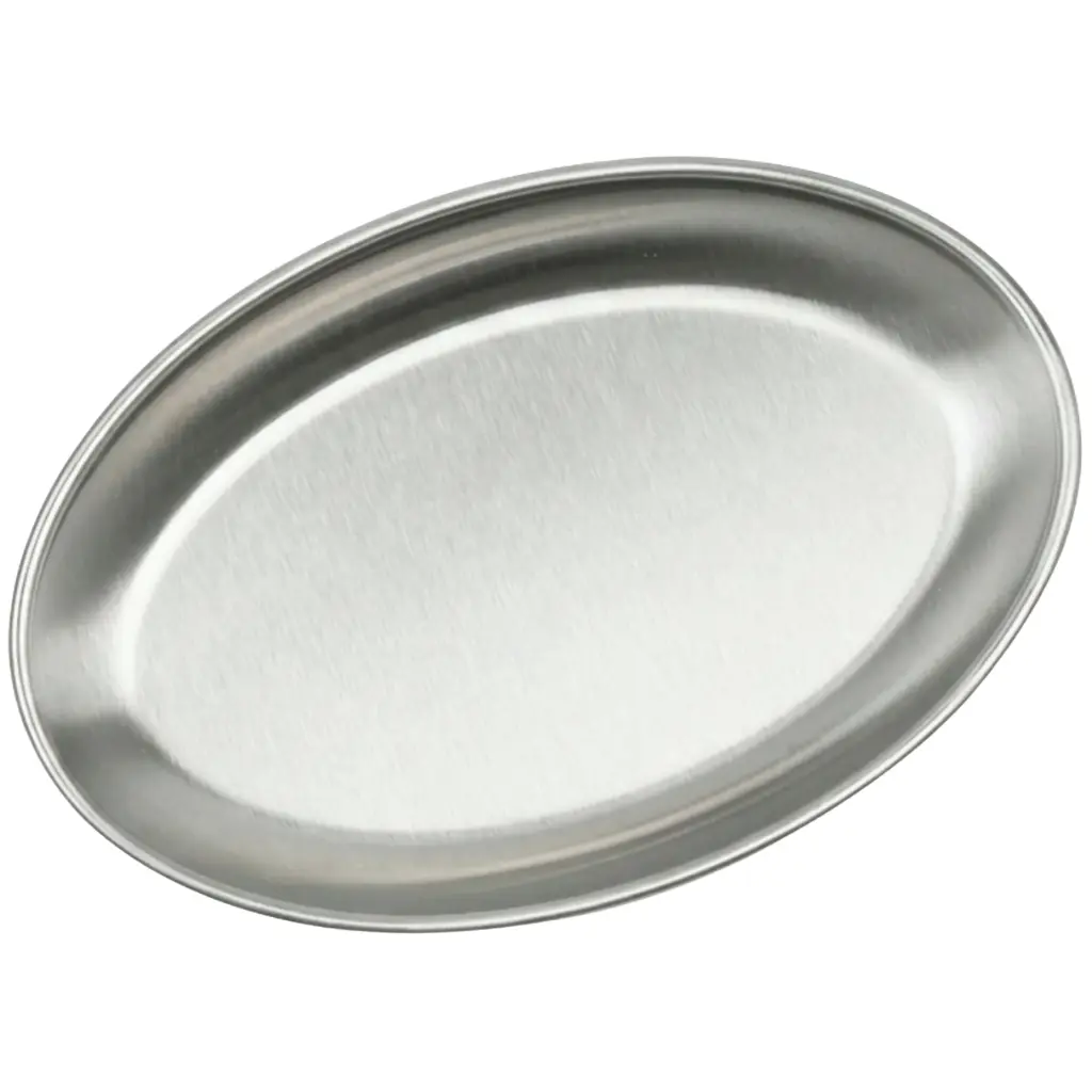 Oval Stainless Steel Plate 6" (18-8)
