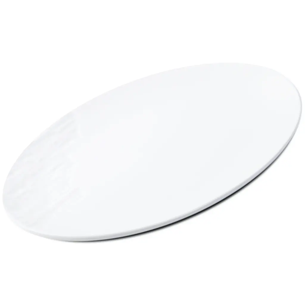 Porcelain Oval Plate 12.5" (Distressed Plaster Finish)