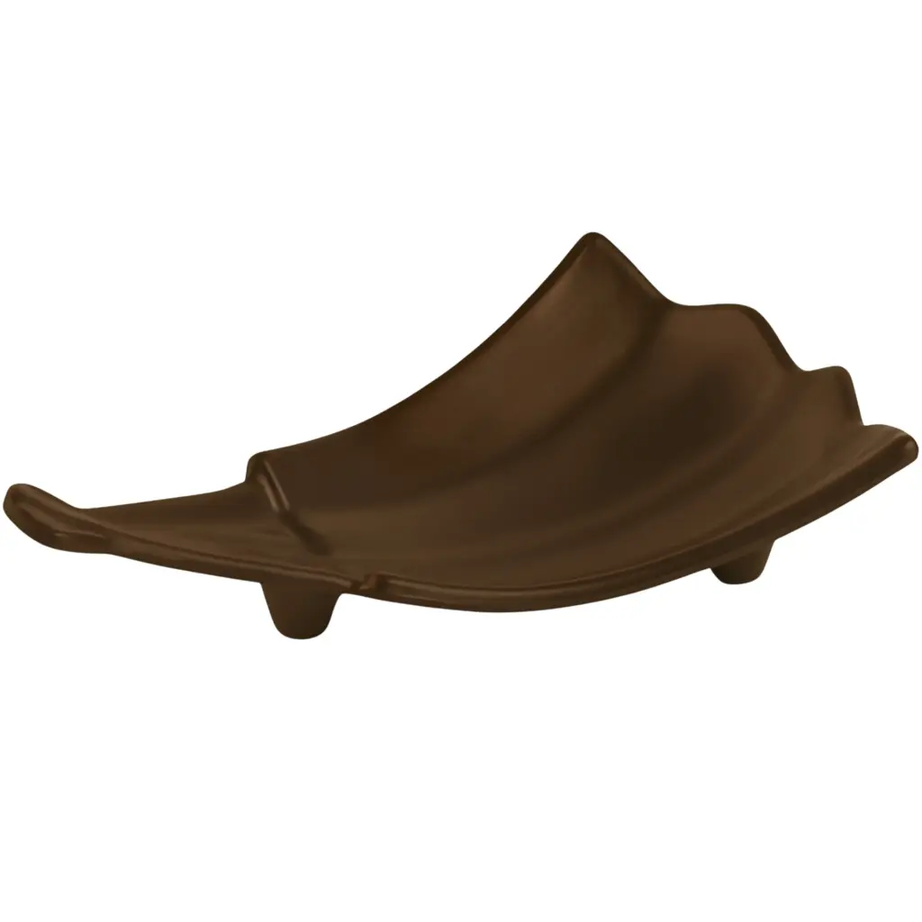 Melamine Fan Shaped Plate 8" (Brown Series)