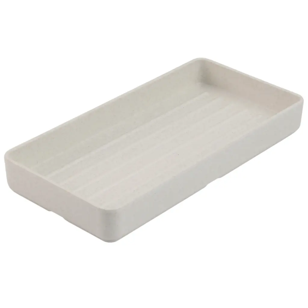 Melamine Grooved Shabu Tray 11.5" (Genmai Pattern)