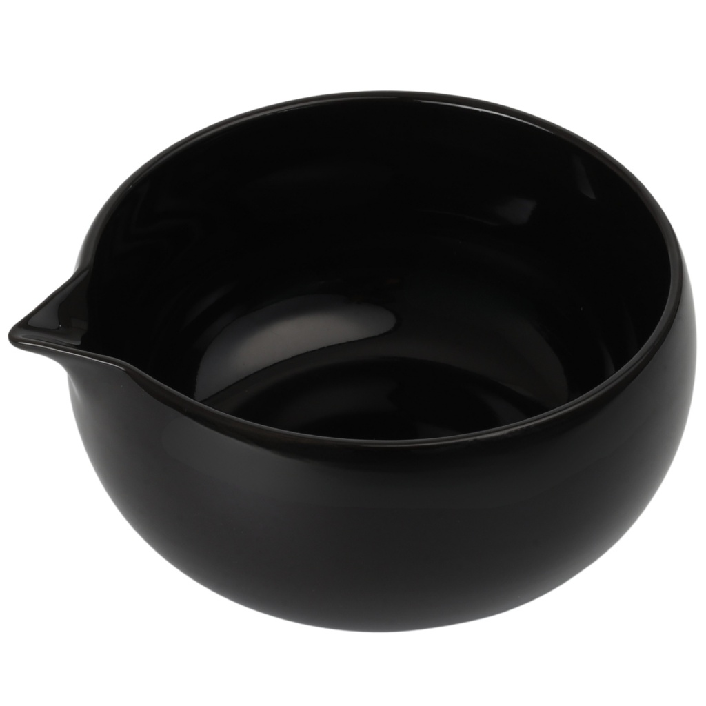 Matcha Bowl with Spout 11 cm (Glossy Black)