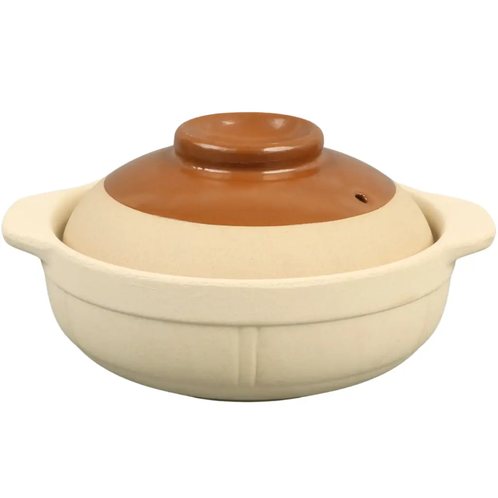 Two-Handle Heatproof Clay Pot 20 cm (Donabe)