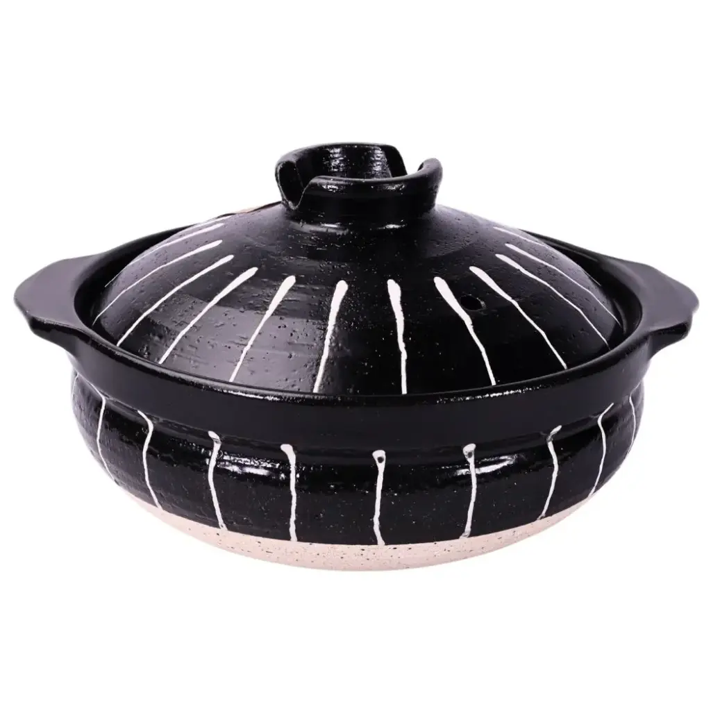 White Striped Clay Pots