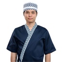 Japanese Chef Shirts, Navy with Chain Trim