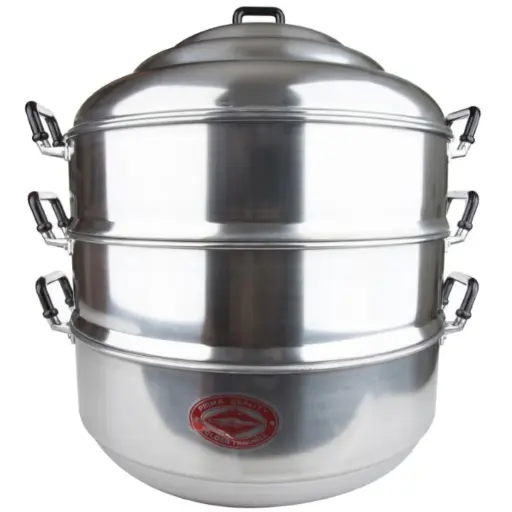 [KIT0215] 3 Tier Aluminum Steamer 30 cm