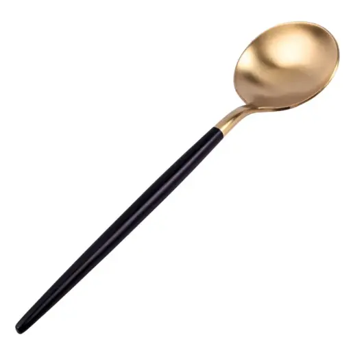 [KFS0071] Dining Spoon 180 mm (Black-Gold)