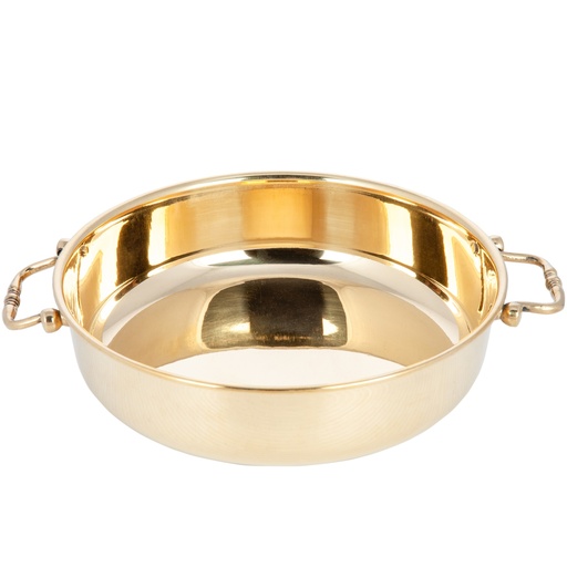 [BRA0012] Brass Nabe Pot 9"
