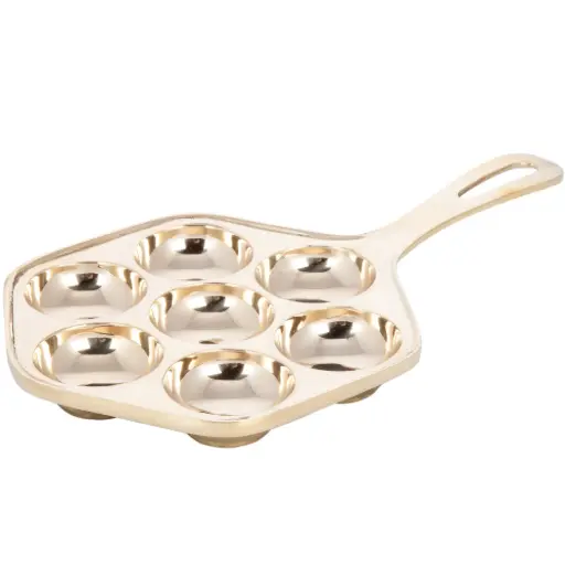 [BRA0004] Brass Pan 7 Holes 17 cm