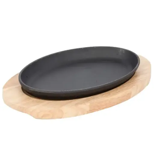 [SET0031] Cast Iron Steak Pan Oval 28 cm