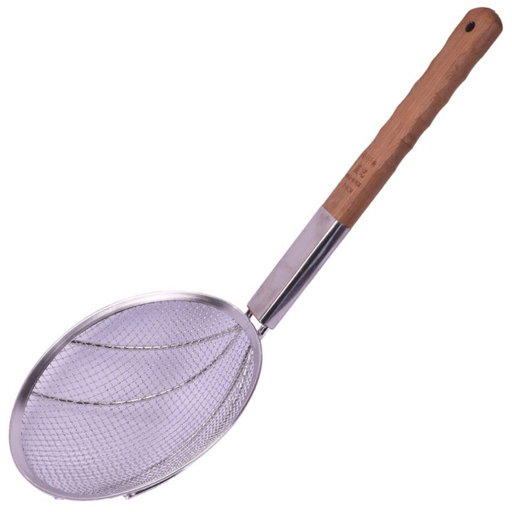 [KST0539] Coarse Mesh Skimmer with Wooden Handle 24 cm