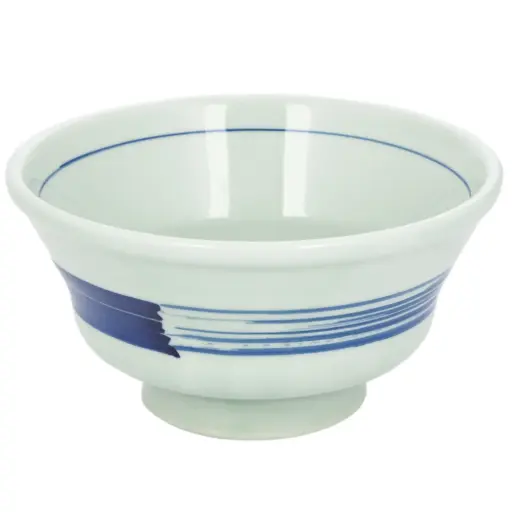 [CRM0621] 丼椀 6.5" (青い丸)