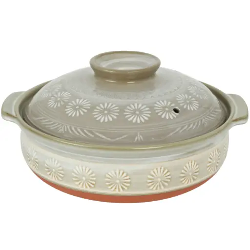 [CRJ0033] Ginpo Hanamishima Pot 25 cm #8