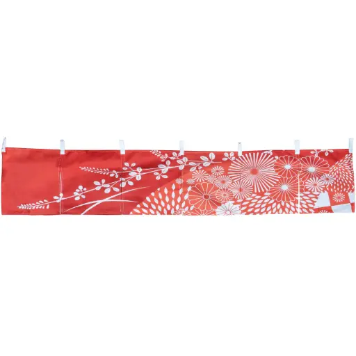 [RDC0044] 「花」のれん 210x40 cm