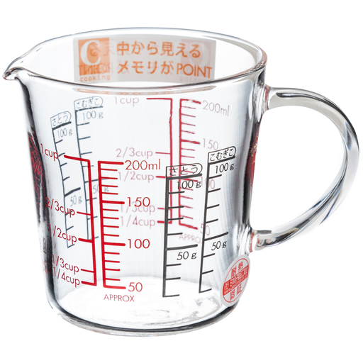 [KJP0528] ถ้วยตวงแก้ว Hario 200 มล.