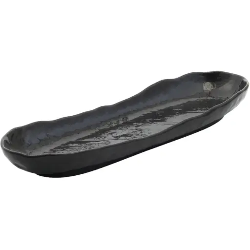 [CRJ0062] จานวงรีคุโระมอตโต 12.5 นิ้ว (Limited Stock)