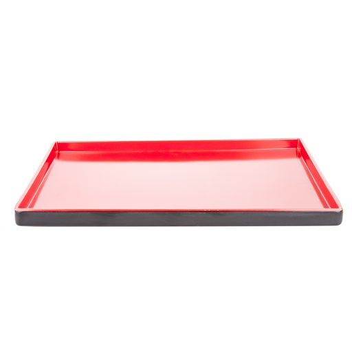 [MLM0041] Melamine Rectangle Tray 30x20 cm (Black-Red)