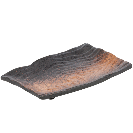 [CRM0580] Rectangle Log Plate 6.75" (Volcano)