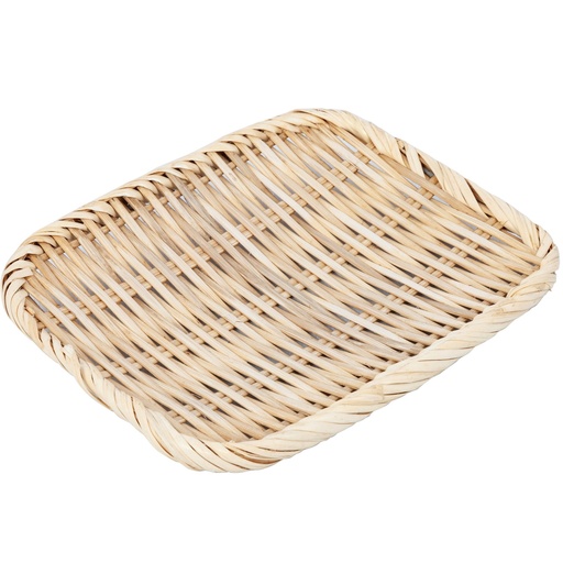 [WOD0073] ラタン角型ざる 30x26 cm