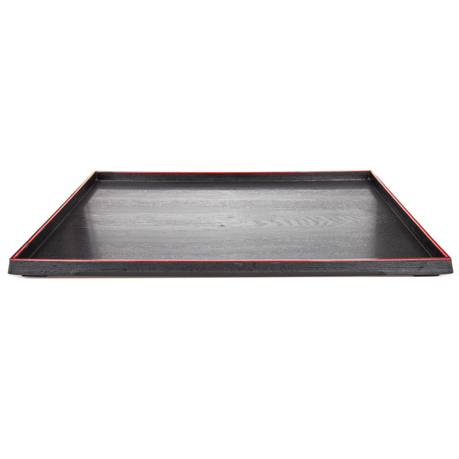 [ABS0028] Red Rimmed Tray 32x23 cm (Black)