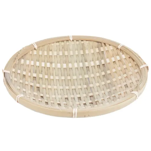 [WOD0022] Round Bamboo Sieve 23 cm