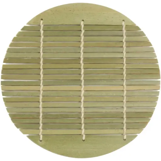 [WOD0029] Round Bamboo Soba Mat 15 cm